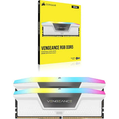 Corsair Vengeance RGB DDR5 RAM 32GB (2x16GB) 6000MT/s (CMH32GX5M2E6000C36W) - White