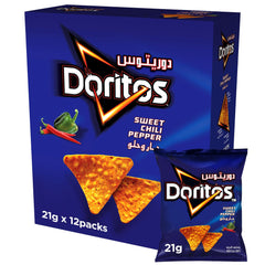 Doritos Sweet Chili Tortilla Chips - 21g (Pack of 12)