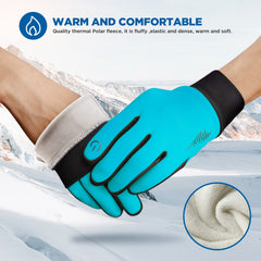 SIMARI Winter Gloves Men Women Touch Screen Glove Cold Weather Warm Gloves Freezer Work Gloves Suit for Running Driving Cycling Working Hiking 102 - Norse Blue