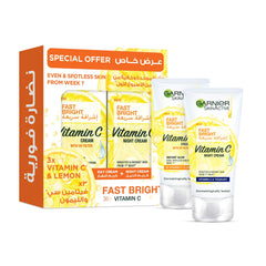 Garnier Skin Active Fast Fairness Day Cream, 50 ml with Night Cream, 50 ml