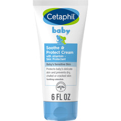 Cetaphil Baby Soothe & Protect Cream with Allantoin Skin Protectant | 6 oz | Prevents Dry, chaffed or ed Skin | Baby Cream moisturizes for 24 Hours | Non-Greasy (Packaging May Vary)