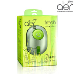 Godrej aer Click, Car Vent Air Freshener Kit - Fresh Lush Green (10G)