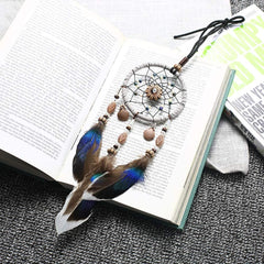 Car Pendant Handcraft Dream Catcher Feather Hanging Car Rearview Mirror Ornament Auto Decoration Accessory