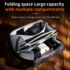 NALACAL All-in-One Electronic Accessories Travel Case, Large Capacity Cable Organizer Pouch for Cords, Chargers, Earphones, and Gadgets, Durable Waterproof Storage Bag with Multi Pockets and Handle