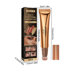 Contouring Stick,Multifunctional Bronzer Pen - Makeup Stick Plaster Design Highlight Bronzer Shaping Trimming Stick With Air Cushion Applicator