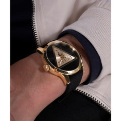 GUESS Men's Analog Watch with Black Dial-GW0781G4 Black, Black, Black, strap