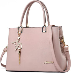 Womens Purses and Handbags Shoulder Bags Ladies Designer Top Handle Satchel Tote Bag - Dark Pink