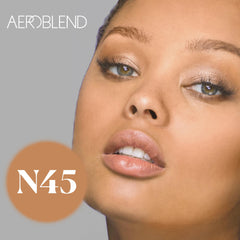 AEROBLEND Airbrush Foundation Makeup (N45) - Professional, Water-Based (1 oz)