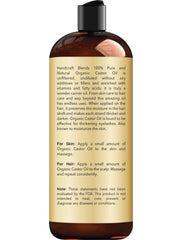 Handcraft Blends Organic Castor Oil in Plastic Bottle - 12 Fl Oz - 100% Pure and Natural Premium Grade for Hair Growth, Eyelashes and Eyebrows - Carrier Oil - Expeller-Pressed and All Natural
