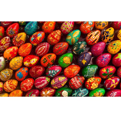SALLYFASHION Easter Eggs Wooden Fake Eggs 9 Pieces -White Color