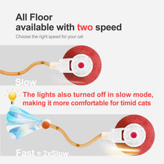 Jkanti Interactive Cat Toys for Indoor Cats,The 3rd Generation Agile Moving Cat Ball with Elastic Mesh Tail,Automatic Kitten Toys for Bored Indoor Adult Cats,Motion Activated Orange