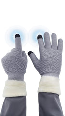 Sweet seven Knitted Thermal Touch Screen Gloves - Warm, Anti-Slip, and stylish Women's Winter Gloves