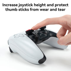 GeekShare Halloween Skull Thumb Grip Caps for PS5 Controller, Thumbsticks Cover Set Compatible with Switch Pro Controller and PS4 PS5 Controller, 2 Pairs / 4 Pcs (Black & Red)