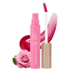 Insight Cosmetics Peptide Infused Lip Oil| With Ginger Seed Oil for Long-Lasting Nourishment and Hydration| Soft and Natural Pink Lips | Hydrated & Plump you Lips, 4.5gm(Rose Lustre)