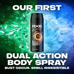 Axe Men Deodorant Body Spray, for long lasting odour protection, Dark Temptation, 48 hours irresistible fragrance, 3 x150ml