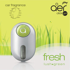 Godrej aer Click, Car Vent Air Freshener Kit - Fresh Lush Green (10G)