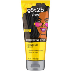 Got2B Glued Bonding Glue for Protective styles, Invisible, Quick Dry Wig Glue - 6 oz