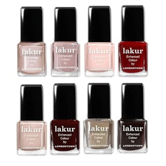 LONDONTOWN Merry Minis Gift Set 8 Mini Nail Polishes with Gel Like Shine, Long Wear & kur Care, Vegan Holiday Manicure Kit for Gifting & Travel