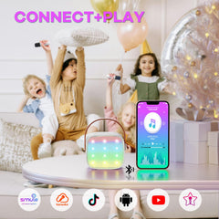 Karaoke Machine for Kids, Portable Bluetooth Speaker with Wireless Microphone for Kids, Toys Birthday Gifts for Boys 4, 5, 6, 7, 8, 9, 10 +Year Old (White), K1-L