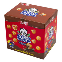 Meiji Hello Panda Chocolate Filled Biscuit, Crunchy Biscuit with Creamy Chocolate Filling, Perfect Snack for Kids & Adults - 21g, Mini 30 Pack