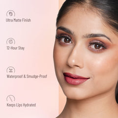 Swiss Beauty Non Transfer Matte Crayon Lipstick - (Pink Rose, 3.5g)