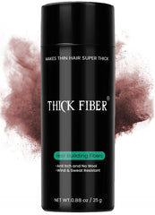 THICK FIBER Hair Fibers for Thinning Hair & Bald spots (AUBURN) - 25g Bottle - Conceals Hair Loss in Seconds - Hair Powder for Women & Men