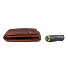 Alpine Swiss Men's Leon Trifold Wallet RFID Safe York Collection - Soft Nappa Tan
