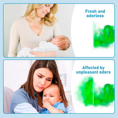 LCHYI 8 Pack Eco-Friendly Nappy Bin Refill Bags, Compatible with Tommee Tippee Twist & Click, Tec, Simplee Sangenic, Baby AngelCare Nappy Diaper Bin Liner Pails Disposal Systems (Purple)