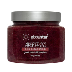 Globalstar Shea Sugar Scrub 600ml – Exfoliating & Hydrating – Watermelon, Blue Indigo, Kiwi, Fassi Aker, Vitamin C (600g, Fassi Aker)