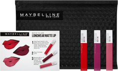 Maybelline New York Superstay Matte Ink Liquid Lipstick 3 Piece Gift Set, Multicolor