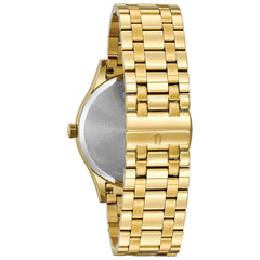 Bulova Mens Diamonds - 98D130 - Gold Tone/ Black Dial
