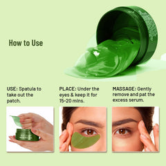 Swiss Beauty Hydra Anti Wrinkle Eye Serum Patch| Treats Dark Circles, Fine Lines And Wrinkles | Enriched With Collagen And Aloe Vera Extract | Shade- Aloevera, 60 Pcs|