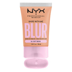 NYX PROFESSIONAL MAKEUP Bare With Me Blur Tint Matte Foundation - Soft Beige (Vegan, Lightweight and Fade & Transfer-Resistant)