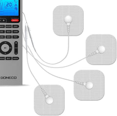 HARPIMER TENS Unit Electrode Pads Tens Electrodes 5x5cm for TENS EMS Digital Therapy Machine Body Massager 2"X2" with 3.5mm snap connectors (20 pieces)