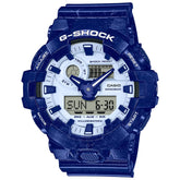 Casio G-Shock Analog-Digital World Time Watch - Blue / White