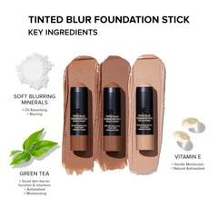 Nudestix Nudies Tinted Blur Foundation Stick, Matte Cream Powder Multitask Makeup to Tint, Blur, Blot Skin and Sculpt Face, Lightweight, Natural Matte Finish, Shade: Medium 5, 0.2 fl oz (6.2 g)