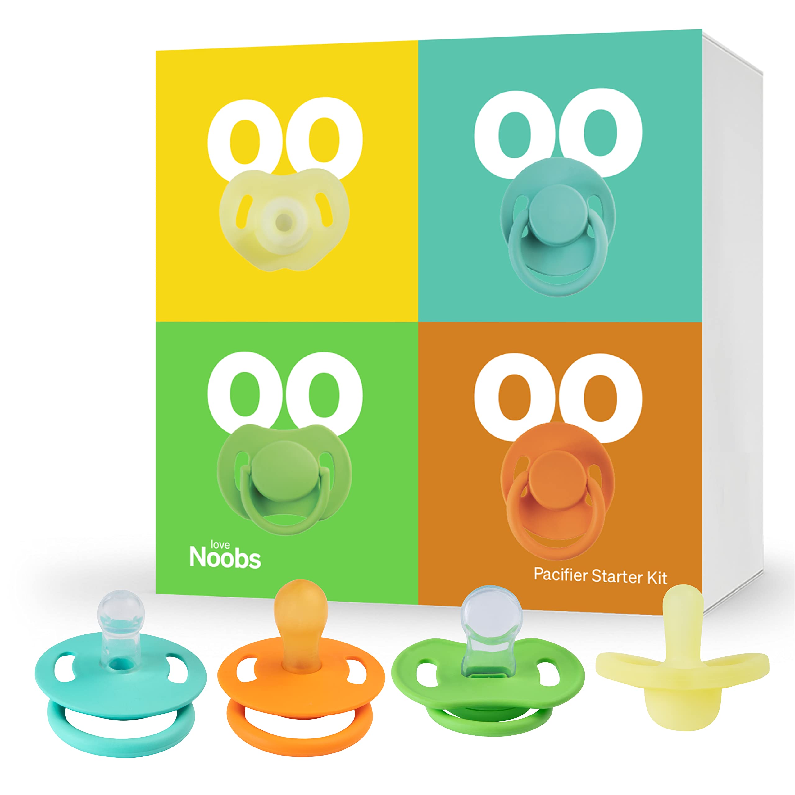 Love Noobs Pacifiers 0-6 Months, Baby Pacifier Starter Kit, Newborn Si