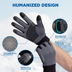 SIMARI Winter Gloves Men Women Touch Screen Glove Cold Weather Warm Gloves Freezer Work Gloves Suit for Running Driving Cycling Working Hiking 102 - Lunar Rock