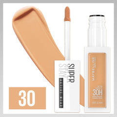 Maybelline New York Super Stay Liquid Concealer Makeup, Full Coverage Concealer, Up to 30 Hour Wear, Transfer Resistant, Natural Matte Finish, Oil-free, Available in 16 Shades, 30, 0.33 Fl Oz
