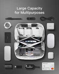 Tazweeq Electronics Organizer Travel Case, Waterproof Tech Pouch, Travel Organizer Bag Pouch, Digital Organizer, Data Cable Organizer, Charging Case