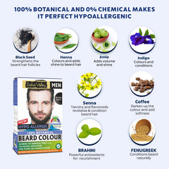 INDUS VALLEY 100% botanical Hypo Allergic Beard Color for Men (Black)