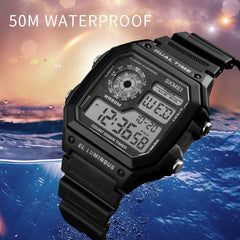 SKMEI Men's Digital Sports Waterproof Wrist Watch with Dual Time Chronograph Countdown Alarm BacklightWaterproof Wristwatch - 1299