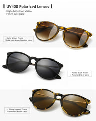 SUNGAIT Vintage Round Sunglasses for Women Men Classic Retro Designer Style