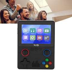 Bewinner X6 Retro Handheld Game Console, 10,000+ Games Portable Video Game Consoles with 3.5 Inch IPS Screen & Dual Joystick, Support for Connecting a TV (Black)