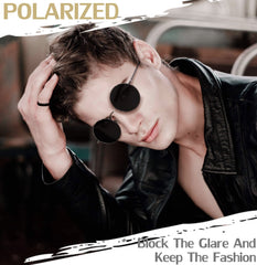 Joopin Round Polarized Sunglasses for Men Women, UV Protection Sun Glasses Small Circle Hippie Lennon Shades Sunglasses