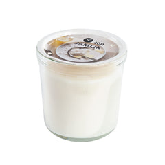 Ikea JAMLIK Cream Scented Candles in Glass Jars, Vanilla & Warm Milk, 40 Hours Each - Set of 2