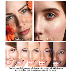 TLM Foundation Liquid,Concealer Cover Cream,Flawless Colour Changing Foundation Makeup,Warm Skin Tone, Cosmetics for Women and Girls