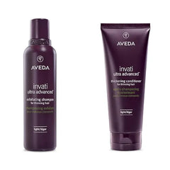 Aveda Invati Ultra Advanced Exfoliating Shampoo & Thickening Conditioner Light Duo for Fine to Medium Thinning Hair Types Normal to Oily Scalp Part of 4 Step System 6.7 Fl Oz
