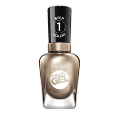 Sally Hansen Miracle Gel™ - Game Of Chromes, A Glittering Silver-Gold Nail Polish, 0.5 Fl Oz - 14.7 ml