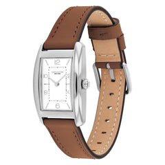 COACH WOMEN'S WHITE DIAL SADDLE CALFSKIN STRAP WATCH - 14504311